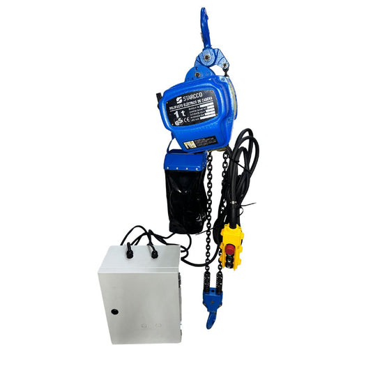 Polipasto Eléctrico de Cadena 1 TON 115V Monofásico 6 m