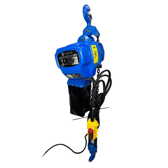 Polipasto Eléctrico de Cadena 1 TON 115V Monofásico 6 m