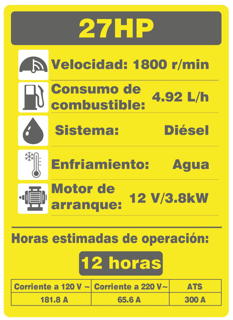 Cargue la imagen en el visor de la galería, Generador Diésel 20 kW con ATS Automático – SKU 700-20