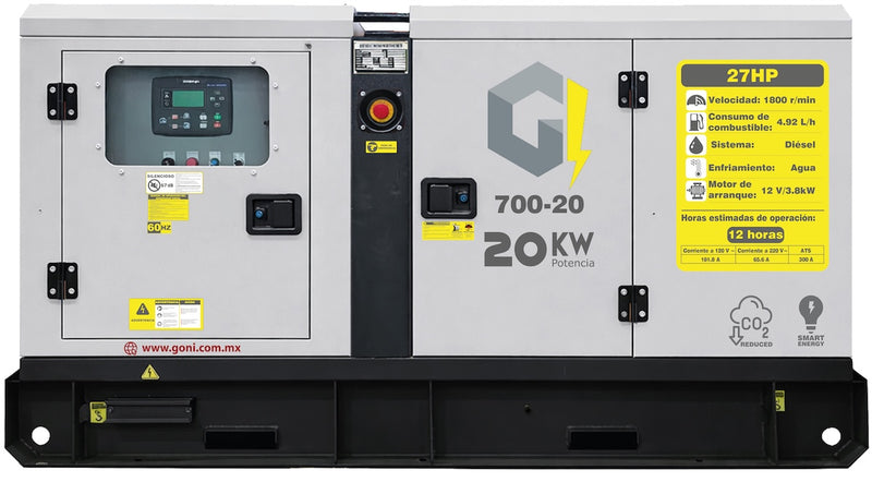 Cargue la imagen en el visor de la galería, Generador Diésel 20 kW con ATS Automático – SKU 700-20