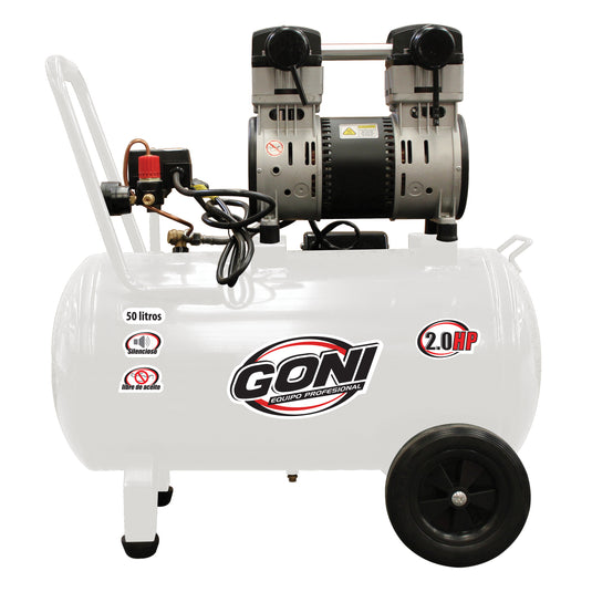 Compresor silencioso de 2 HP , 50 lts libre de aceite , MOD 2005B , GONI - HNL INDUSTRIAL TOOLS