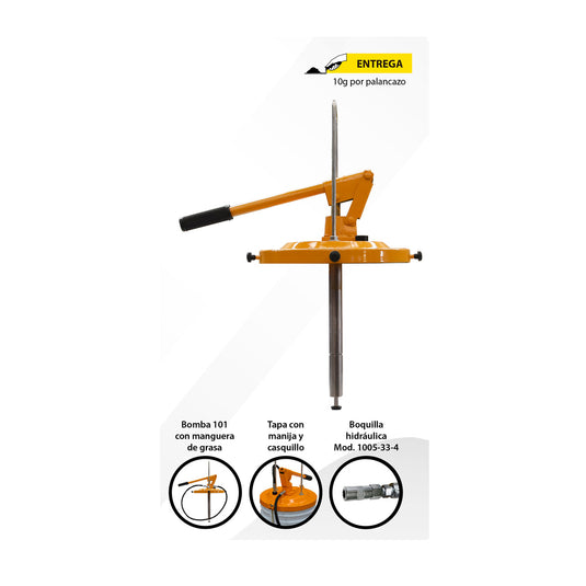 Bomba Manual para Cubeta de Grasa 19 Kg ERKCO 101-E19