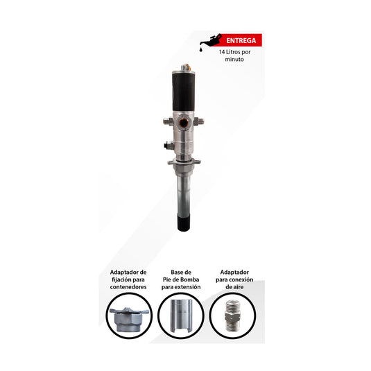 Bomba neumática para aceite de 200 L relación 5:1 ERKCO 612-005-X-BASIC
