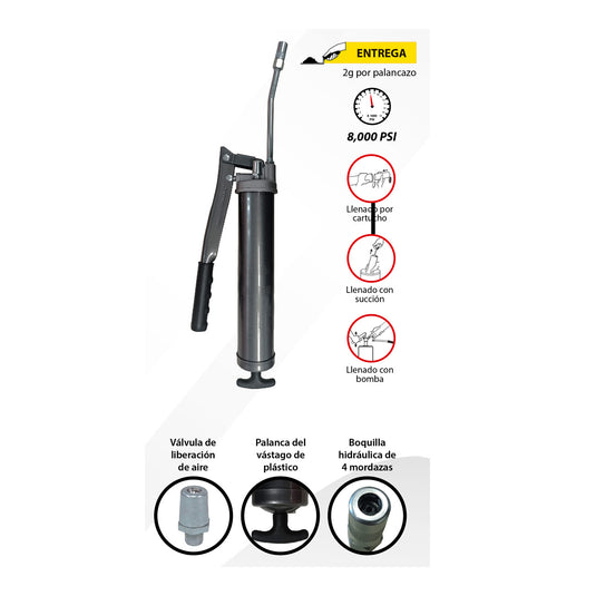 Inyector Manual de Grasa 400 g ERKCO 1000M