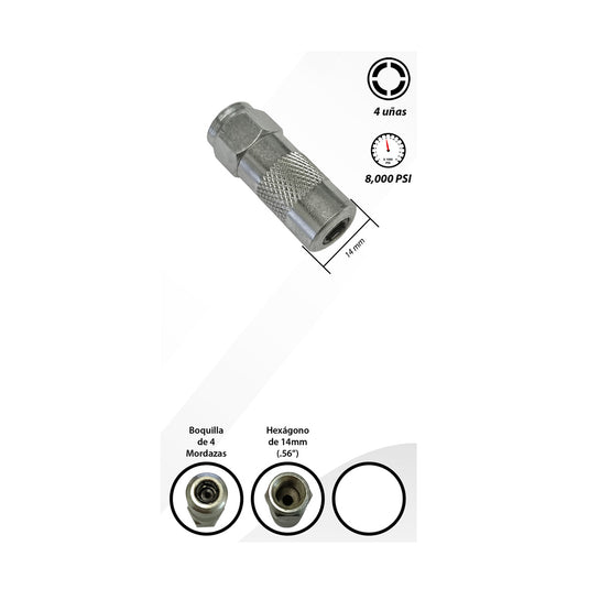 Boquilla hidráulica de 4 uñas 8,000 PSI ERKCO 1005-33-4