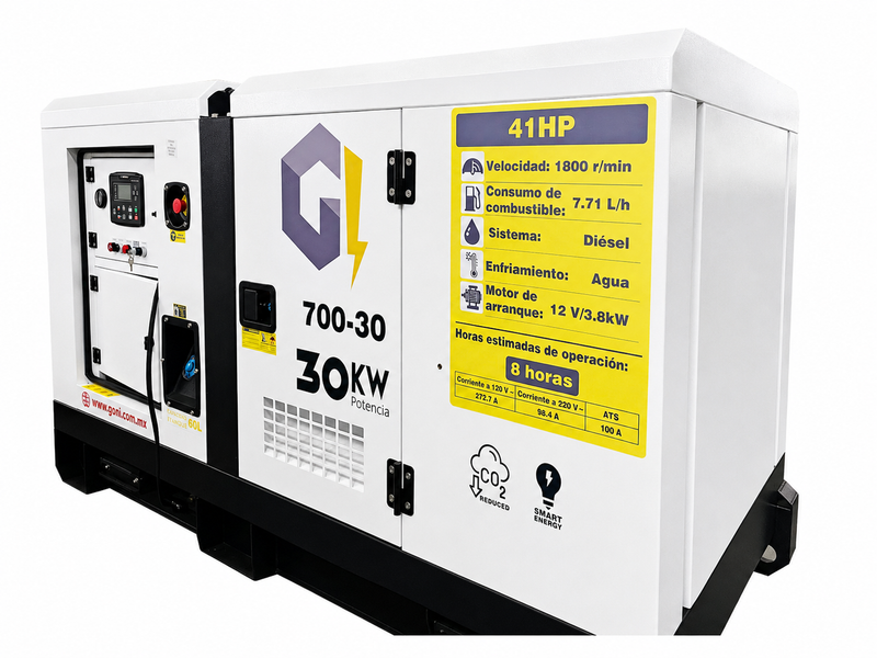 Cargue la imagen en el visor de la galería, Generador Diésel 30 kW con ATS Automático – SKU 700-30
