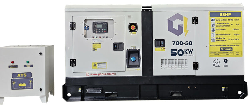 Cargue la imagen en el visor de la galería, Generador Diésel 50 kW con ATS Automático – SKU 700-50
