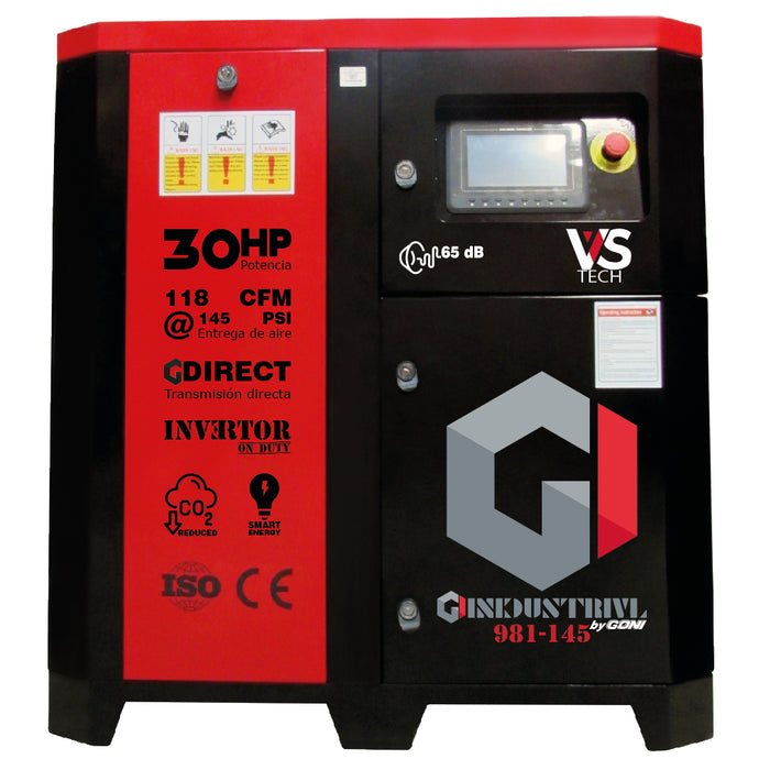 Compresor de Tornillo 30 HP 145 PSI GONI