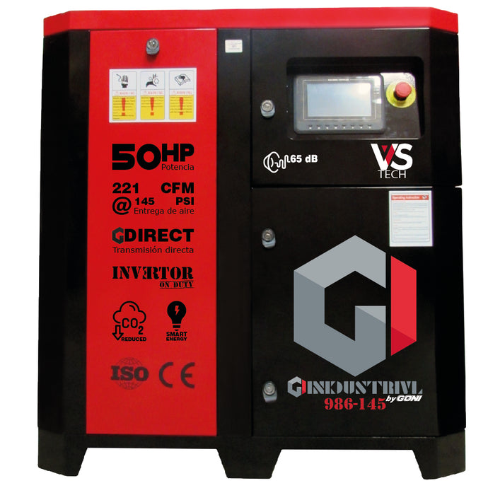 Compresor de Tornillo 50 HP 145 PSI GONI