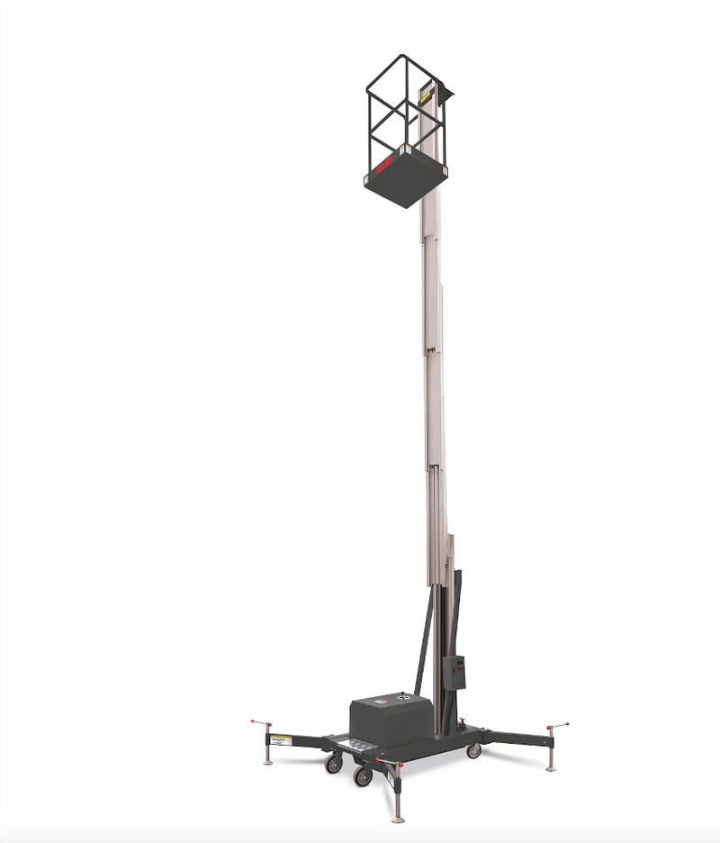 Cargue la imagen en el visor de la galería, Plataforma Elevadora Semi-Eléctrica 6 m SKU: PEE-6  con Mástil de Aluminio 12V
