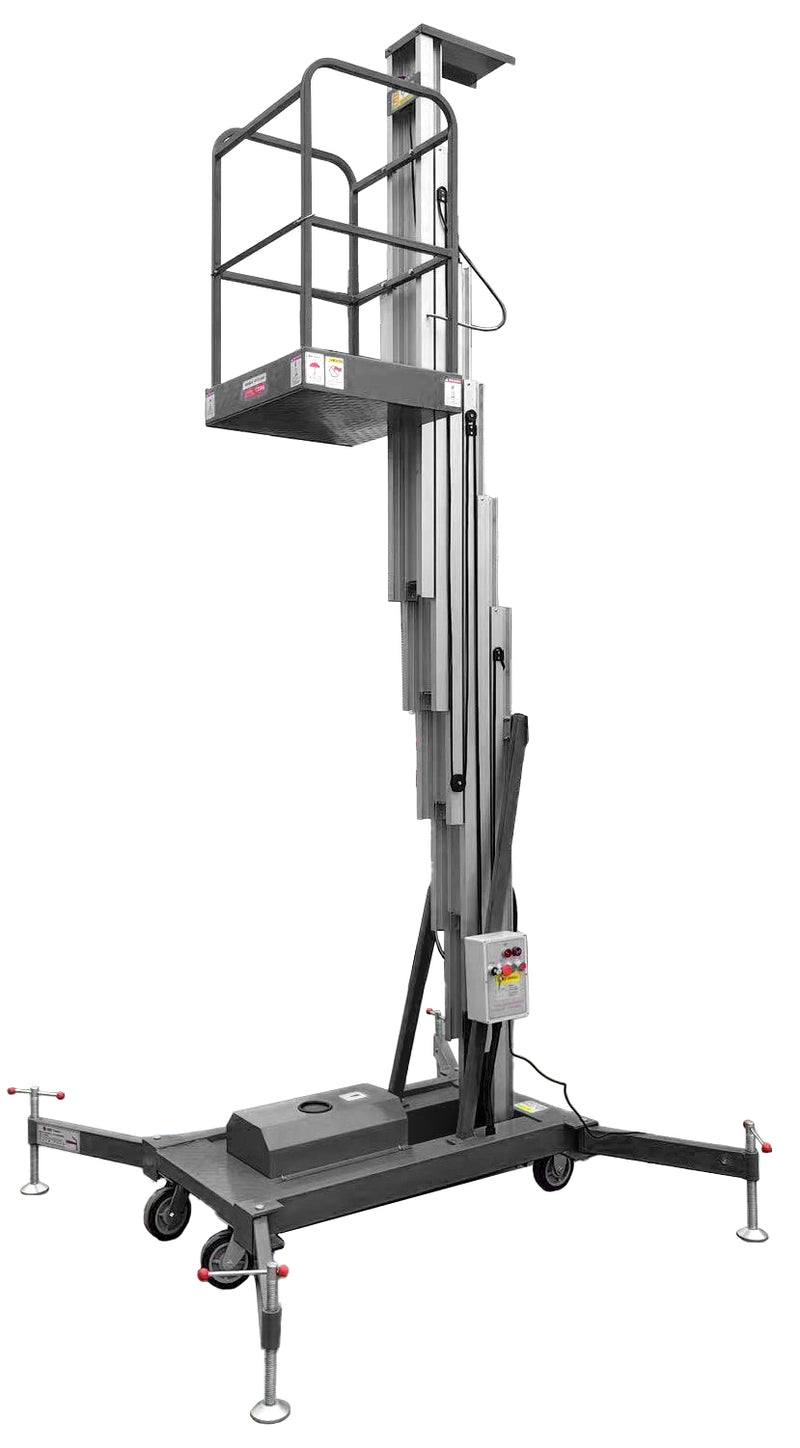 Cargue la imagen en el visor de la galería, Plataforma Elevadora Eléctrica 9 m PEE-9 con Mástil de Aluminio 24V
