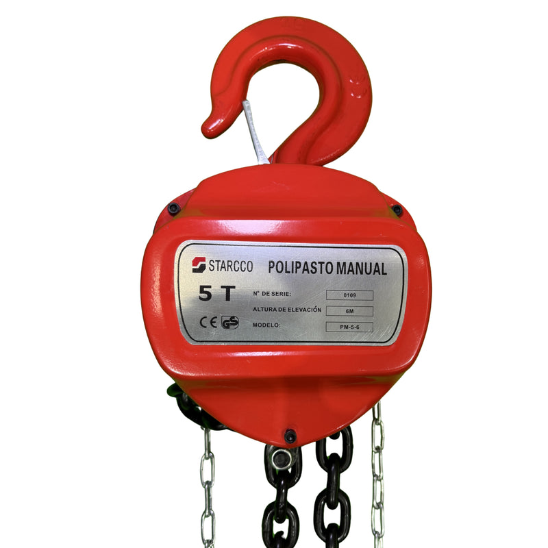 Cargue la imagen en el visor de la galería, Polipasto Manual de Cadena 5 Toneladas x 6 m STARCCO
