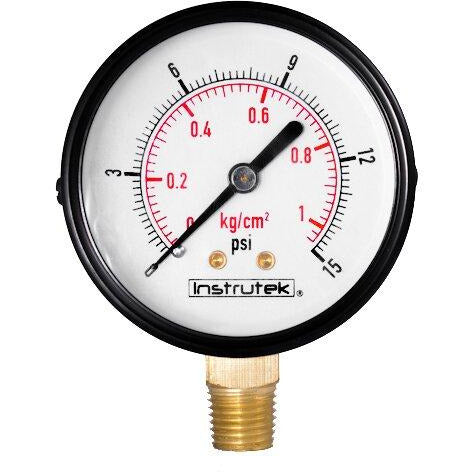 Manometro Oxigeno y Acetileno , 600 PSI , 1/4 NPT , P/LAV.ITSA , MOD 61-100-600 , INSTRUTEK - HNL INDUSTRIAL TOOLS