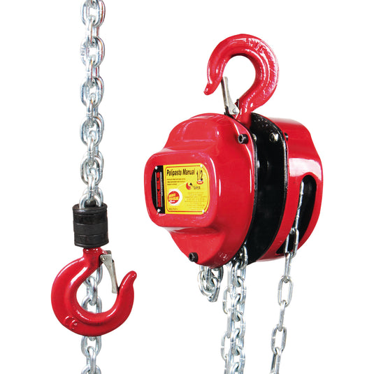 Polipasto manual de cadena  , 500 KG , Cadena de 3 metros , MOD POLM-0.5 ,  MIKELS - HNL INDUSTRIAL TOOLS