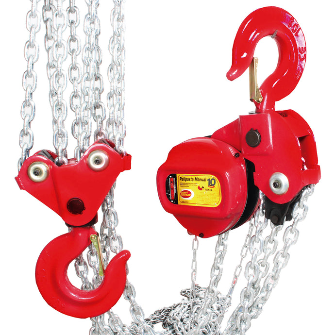 Polipasto manual de cadena  , 10 TON , Cadena de 3 metros , MOD POLM-10 ,  MIKELS - HNL INDUSTRIAL TOOLS
