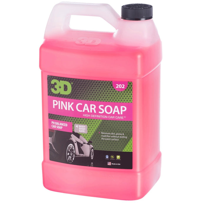 Shampoo rosa espumante  ( PINK CAR SOAP ) , Presentacion 1 Galon , MOD 202G01 , 3D - HNL INDUSTRIAL TOOLS