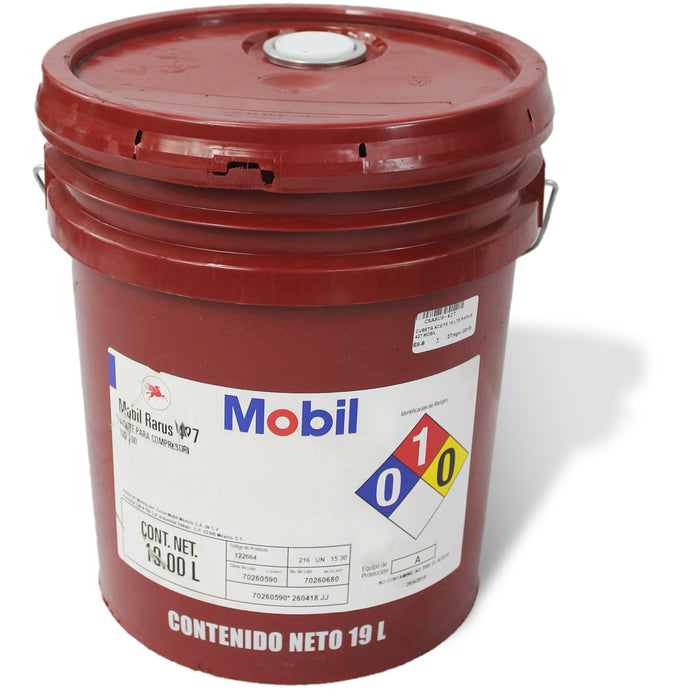 CUBETA DE ACEITE PARA COMPRESOR, 19 LITROS, CRARUS 427, MOBIL - HNL INDUSTRIAL TOOLS