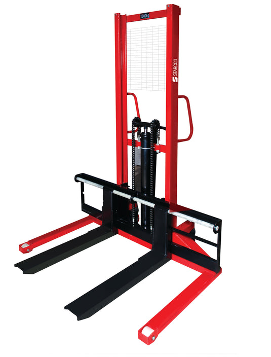 Estibador manual extra ancho , Capacidad 1 tonelada