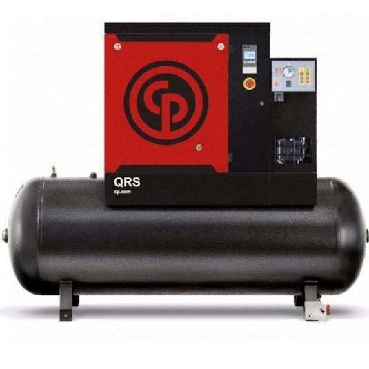 Compresor de aire de tornillo, tanque de 500 litros, secador integrado, 10 HP, 125 PSI