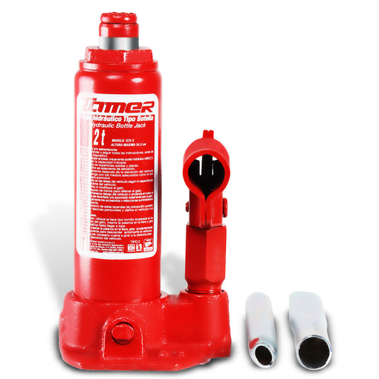 Gato hidráulico de botella con tornillo extensión 2 ton , MOD GTE-2 , MIKELS - HNL INDUSTRIAL TOOLS