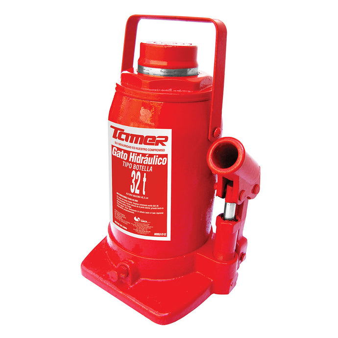 Gato hidraulico de botella , Altura total 391mm , Recorrido hidraulico 152mm , MOD. GT-32 , MIKELS - HNL INDUSTRIAL TOOLS